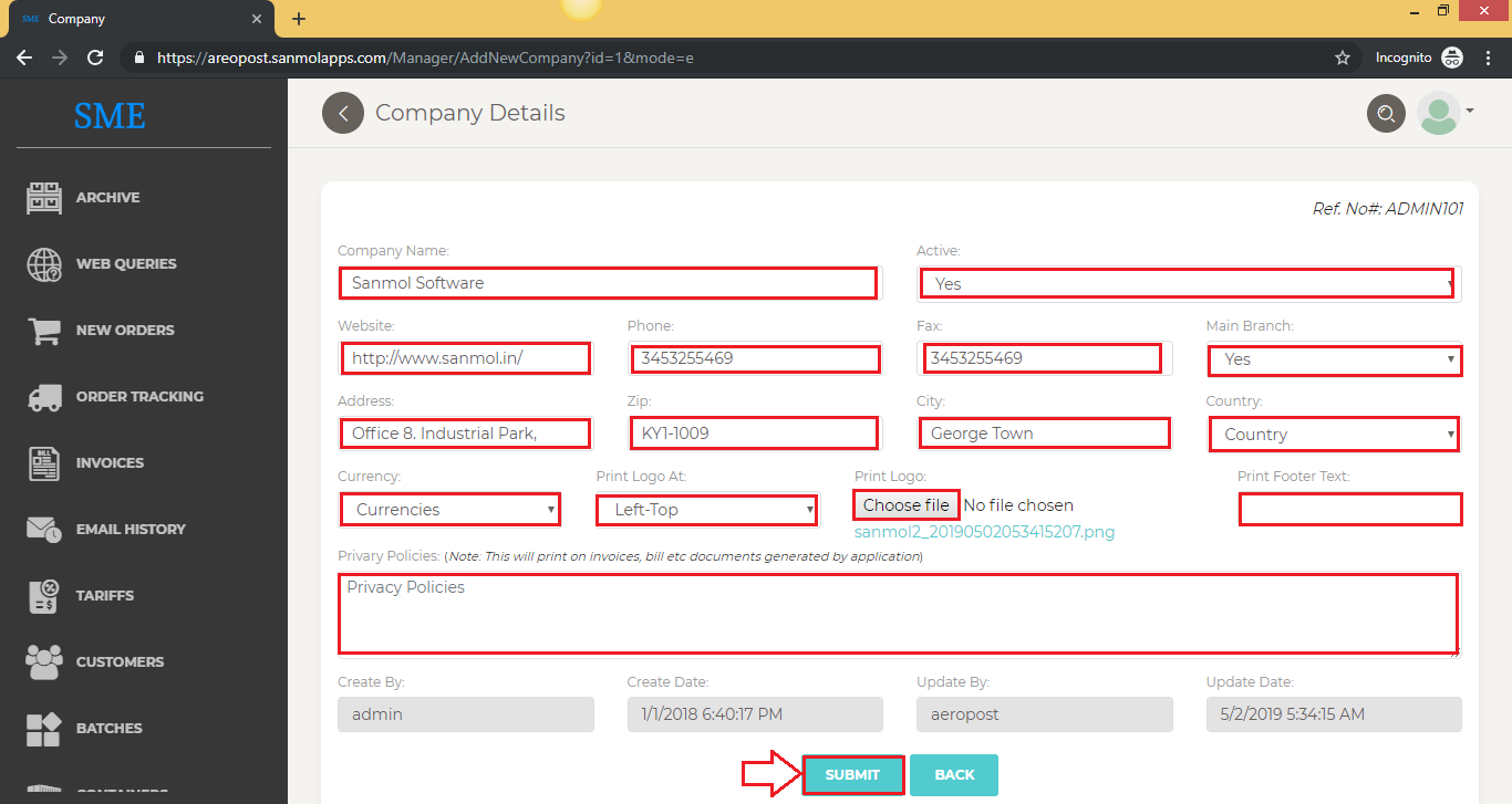 Smart Shipping Portal Manual